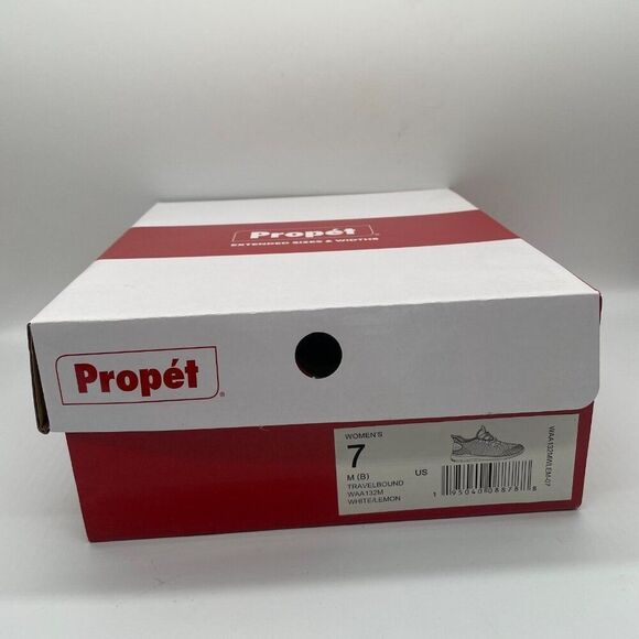 Propet Travelbound WAA132M Women's US 7 Sneakers White Lemon Running Shoes - Picture 10 of 11